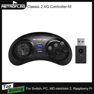 Retroflag Classic 2.4G Controller-M Wireless Gamepad Gaming for Nintendo Switch Windows MD Mini/Mini