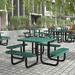Commercial Grade Expanded Mesh Metal Outdoor Picnic Table