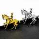 Man On Horse Brooch Vintage Animal Pin Badages Classic Design