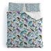 Ninola Design Retro Fusion Geometry Blue Duvet Cover + Pillow Sham(s)