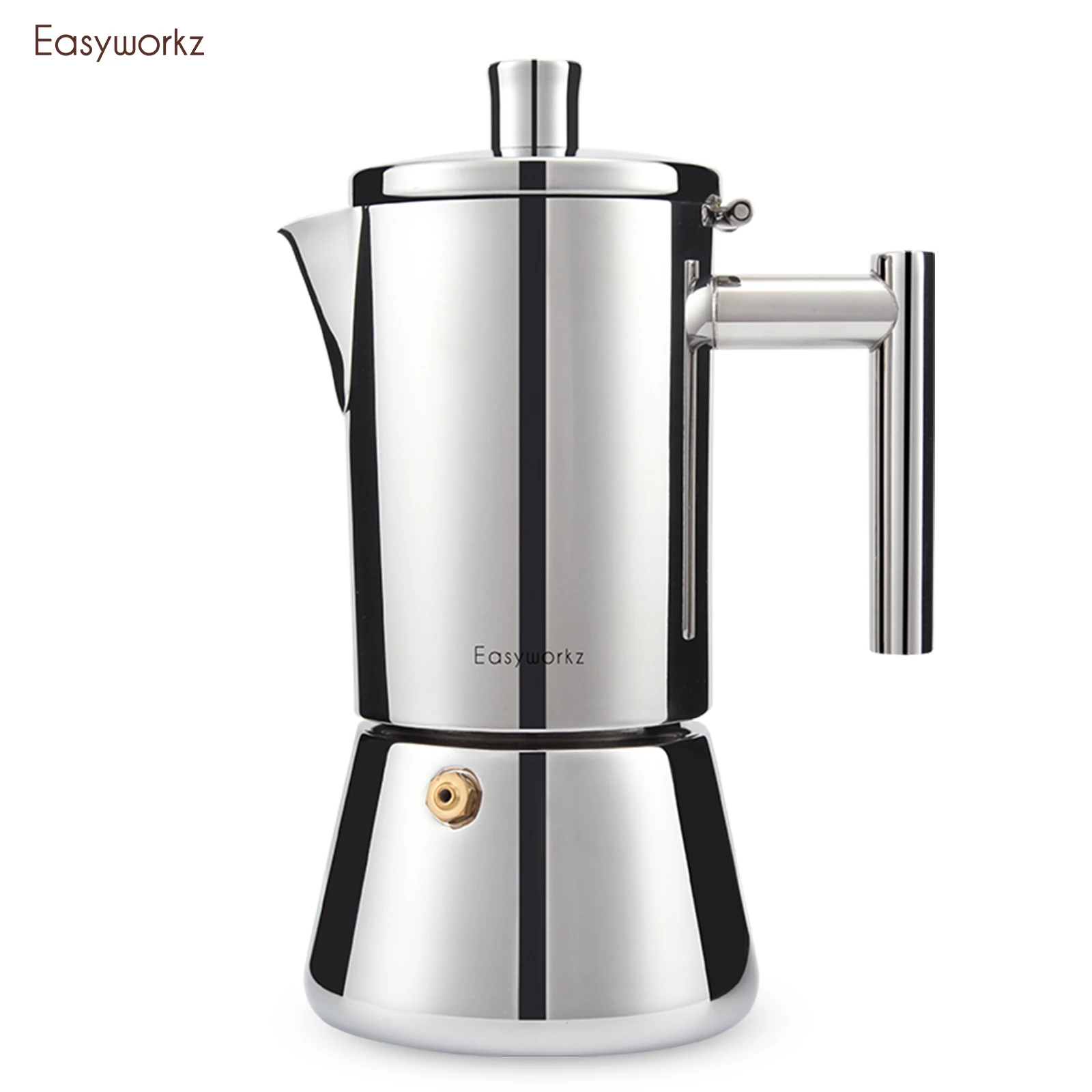 Easyworkz Diego Herd Espressomaschine Edelstahl Italienische Kaffeemaschine Maker Induktion Moka Pot Image
