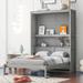 Full Size Murphy Bed, Multi-function Cabinet Bed and Folding Wall Bed with Storage Shelves