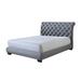 Freddi Gray Upholstered Tufted Sleigh Platform Bed