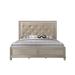 Susy Champagne Faux Leather Upholstered Tufted Panel Bed