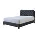 Dacey Gray Fabric Upholstered Tufted Panel Bed