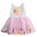 Fattazi Toddler Kids Baby Girl Flower Lace Heart Splice Tulle Tutu Party Princess Dress
