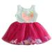 Fattazi Toddler Kids Baby Girl Flower Lace Heart Splice Tulle Tutu Party Princess Dress