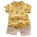 KDFJPTH Toddler Outfits for Girls Kids Baby Boys Cartoon Dinosaur T-Shirt Tops+Pants Children Clothes Sets