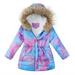 B91xZ Jacket for Girls Baby Warm Jacket Kids Girls Thicken Zip Tie-Dye Up Keep Girls Coat&jacket (Purple 2-3 Years)