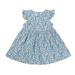 Fattazi Toddler Girls Summer Round Neck Sleeveless Fly Ruffles Sleeve Wide Hem Floral Long Dress Daily Casual Dress