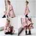 B91xZ Girls Casual Dress Daily Dress Autumn Long Sleeve Solid Irregular Princess Dress Ruffle Casual Party (Pink 11-12 Years)