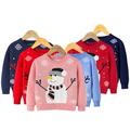 Godderr Toddler Baby Kids Girl Boy Christmas Sweater Cute Comfortable Jumper Tops Soft Pullover Knitwear Xmas Knit Sweater for Autumn Winter