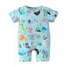 Toddler Boys Short Sleeve Dinosaur Prints Pullover Romper Child Kids Jumpsuit Gifts for Baby Baby Boy Outfits 3 6 Months Dressy Baby Boy Rompers 0 3 Months Sleeveless Baby Bodysuit Boy Set