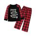 ZRBYWB Family Matching Outfits Kids Toddler Christmas Set Family Clothes Matching Cute Christmas Plaid Long Sleeve Tops Pants Xmas Pajamas Outfits Clothes Homewear