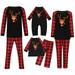 Family Christmas Pajamas Matching Sets 2023 Christmas Man Daddy Plaid Elk/Xmas Printed Blouse Tops+Pants Family Clothes Pajamas Red Size M
