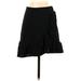 Pink Lily Casual Skirt: Black Solid Bottoms - Women's Size Small