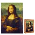ACTIVE PUZZLES Monna Lisa Wooden Puzzle with Pieces of Different Designs 25 x 35 cm 200 Pieces