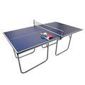 Table Tennis Table Folding Legs Ping Pong Portable Compact Easy Quick Installation Multifunctional Games Indoor Outdoor 2 Bats 5 Balls Net Powder Coated Iron 12mm MDF 181 x 102 x 76cm 26kg