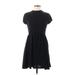 Xhilaration Casual Dress - A-Line: Black Solid Dresses - Women's Size Medium