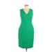 Etcetera Casual Dress - Sheath: Green Solid Dresses - Women's Size 4