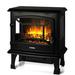 Charlton Home® Damielle 20" Electric Fireplace Infrared Heater w/ Crackling Sound, Freestanding Fireplace Stove in Black | Wayfair