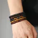 Bracelets en cuir rond tressé pour hommes bracelet tribal ethnique breloque gouvernail arbre de