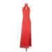 De La Vali Cocktail Dress - A-Line Halter Sleeveless: Red Dresses - Women's Size 6