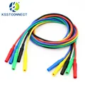 TL320 5pcs 5colors High Quality 13AWG flexible silicone test leads 4mm straight Plug on both ends