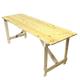 6ft x 2ft Wooden Trestle Table, Folding Wooden Table - Very strong & robust