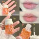 Cute Milk Jar Lipgloss Lip Plumper Oil Moisturizing Lipstick Peach Colorless Glitter Lipgloss Long