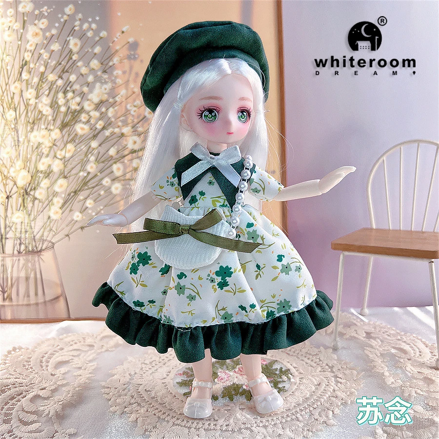 23 cm BJD Puppe Mädchen Körper Spielzeug 15 Gemeinsame Bewegliche Kawaii Puppe Mit Mode Kleidung Weiches Haar Dress Up Mädchen Spielzeug geburtstag Geschenk Puppe