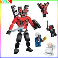 Skibidi Toilet Man Toilet Man Vs. Surveillance Man's Toy Building Blocks Titan Sound Man Monster Boy