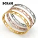 Delicate Hollow Roman Numeral Bracelets & Bangles Titanium Steel Bangle Fine Jewelry For Women