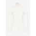 Turtleneck With Love Birds Embroidery - White - Pinko Knitwear