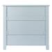 Solid Wood Frame Drawer Dresser Bar Cabinet Side Cabinet, Plasticdoor Panel,Retro Shell, Blue-Grey