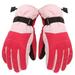 Biziza Waterproof and Insulated Kids Ski Gloves Keep Your Child Warm with Ski Gloves Designed for Winter Fun Pink
