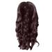 WSBDENLK Wigs for Women Clearance Ladies Small Curly Hair Sets Wavy Curls Wig Can Be Straightened and Bent Dark Brown 28.3 In