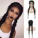 Ediodpoh Long Braided Female Black Wigs Heat Fiber for Women Dairly Wear (Black) Wigs for Women Black