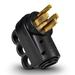 NEMA 14-50P 125/250V 50A RV Power Cord Male Replacement Socket Plug for 6/3 + 8/1 AWG 4-Wire Cord [EZ Grip Handle] [ETL Listed]