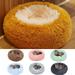 LA TALUS Pet Cushion Fluffy Round Design Plush Moisture-proof Cat Nest Bed Mat Blanket for Dog Pink 50 cm