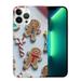 MAXPRESS Clear Christmas Case for iPhone 15 6.1 inch Cute Merry Christmas Pattern Phone Case Gifts Silicone Hard PC +Shockproof Protective Cover-Gingerbread Man