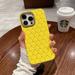 Mantto for iPhone 12 Pro Max Case for Women Girls Bling Diamond Glitter Rhinestone Crystal Sparkle Shiny Rhombic Plaid Pattern Slim Silicone Soft TPU Phone Case for iPhone 12 Pro Max Yellow