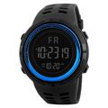 XIAN Men Outdoor Sports Watch Waterproof Casual Luminous Stopwatch Alarm Simple Army Watch for Running Climbing Fishing Blue