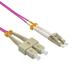 Cable Central LLC (20 Pack) 1.5m LC/UPC SC/UPC OM4 Multimoide Duplex Erika Violet Fiber Optic Patch Cable - 4.9 Feet