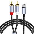 Taylongift Christmas Valentine s Day Type-C To RCA Cable RCA Male Stereo Audio Aux Cable Adapter 1.2M For Power Amplifier Car Home Thea-ter Speaker And More