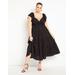 Plus Size Women's Ruffled Tiered Dress by ELOQUII in Black Onyx (Size 28)