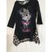 Disney Shirts & Tops | Disney Girls Size 8 Minnie Mouse Pullover Black And Animal Print Shirt | Color: Black | Size: Size 8