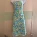 Lilly Pulitzer Dresses | Lilly Pulitzer Strapless Tieback Dress Pastel Print | Color: Blue/Green | Size: 6