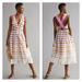 Anthropologie Dresses | Anthropologie | Maeve Ombre Plaid Maxi Sundress Cotton Button Front | Color: Pink/White | Size: 6