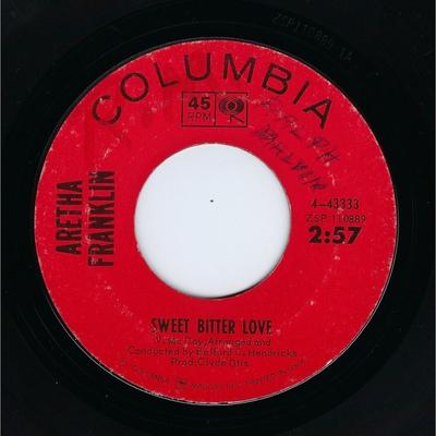Columbia Media | Aretha Franklin 45 Sweet Bitter Love / I'm Losing You On Columbia G+ Soul | Color: Black | Size: 7"